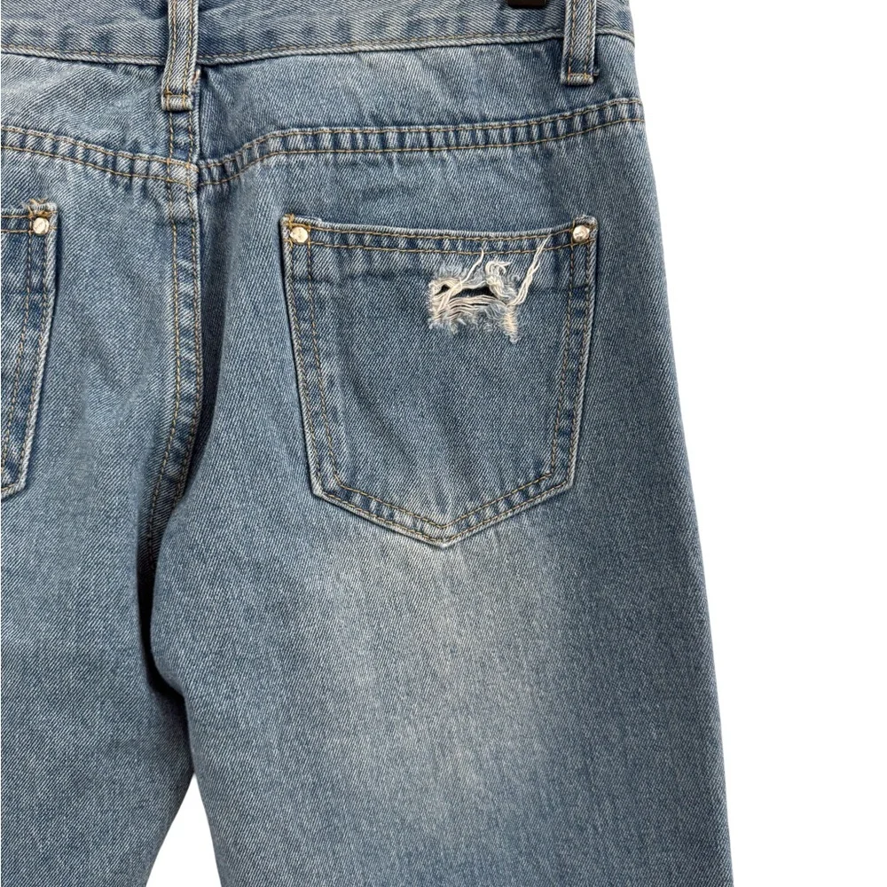 Selvage Denim Custom Patchwork Straight Leg Jeans - Picture 5 of 11